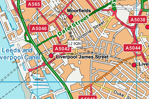 L2 9QN map - OS VectorMap District (Ordnance Survey)