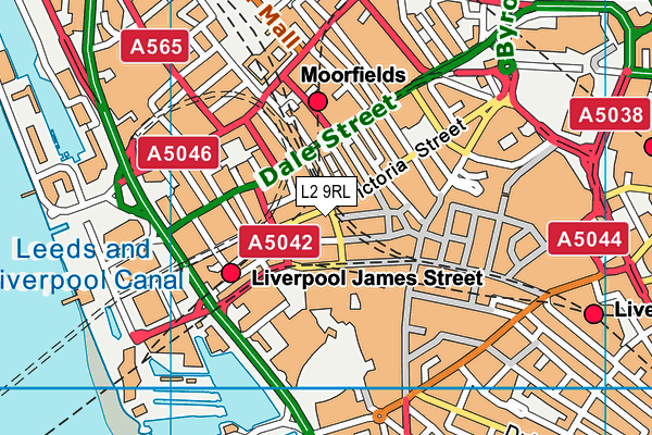 L2 9RL map - OS VectorMap District (Ordnance Survey)