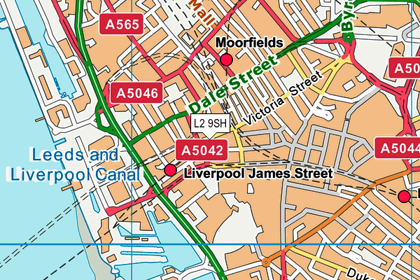 L2 9SH map - OS VectorMap District (Ordnance Survey)