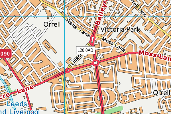 L20 0AD map - OS VectorMap District (Ordnance Survey)