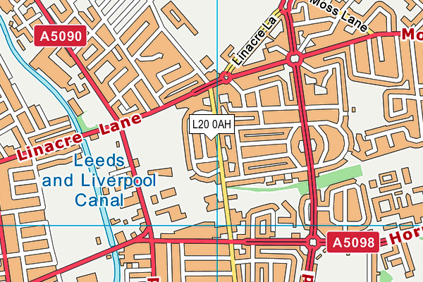 L20 0AH map - OS VectorMap District (Ordnance Survey)