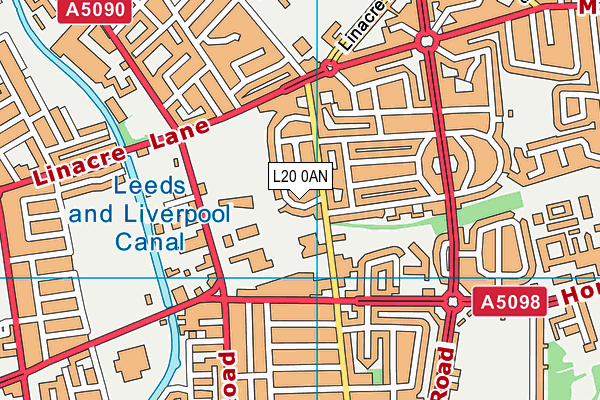 L20 0AN map - OS VectorMap District (Ordnance Survey)