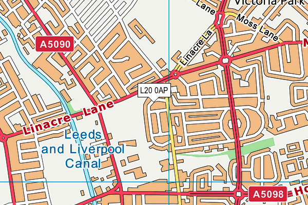L20 0AP map - OS VectorMap District (Ordnance Survey)