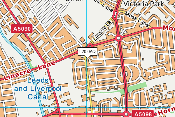 L20 0AQ map - OS VectorMap District (Ordnance Survey)