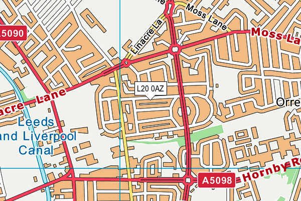 L20 0AZ map - OS VectorMap District (Ordnance Survey)