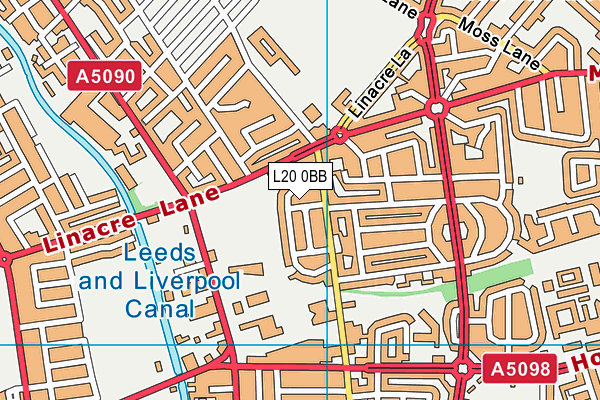 L20 0BB map - OS VectorMap District (Ordnance Survey)