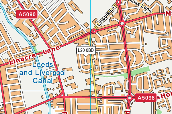 L20 0BD map - OS VectorMap District (Ordnance Survey)