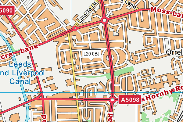 L20 0BJ map - OS VectorMap District (Ordnance Survey)