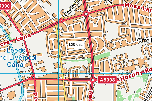 L20 0BL map - OS VectorMap District (Ordnance Survey)