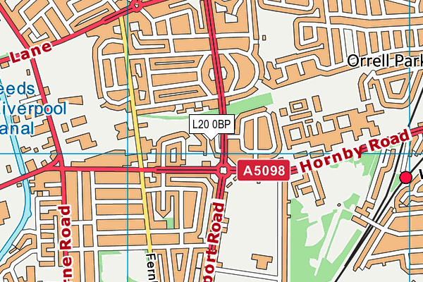 L20 0BP map - OS VectorMap District (Ordnance Survey)