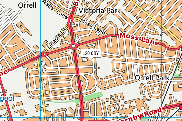 L20 0BY map - OS VectorMap District (Ordnance Survey)