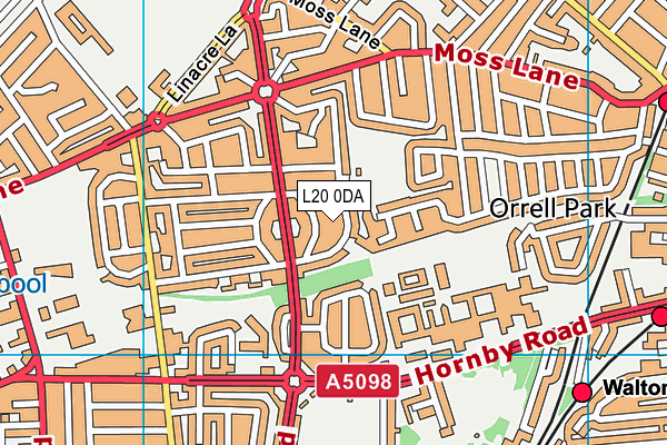 L20 0DA map - OS VectorMap District (Ordnance Survey)