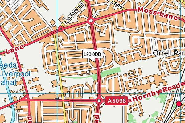 L20 0DB map - OS VectorMap District (Ordnance Survey)