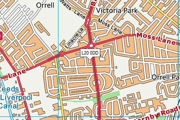 L20 0DD map - OS VectorMap District (Ordnance Survey)