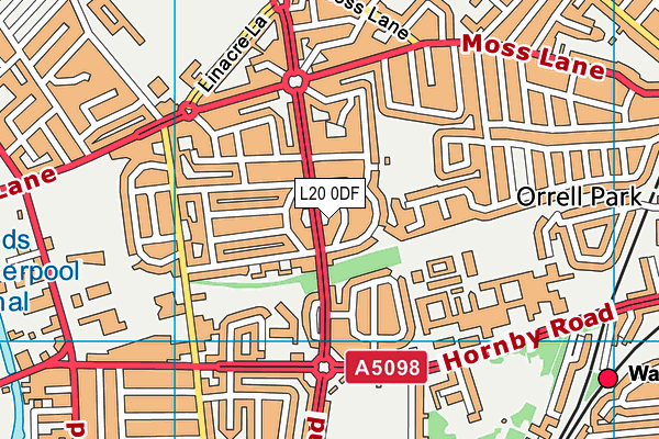 L20 0DF map - OS VectorMap District (Ordnance Survey)