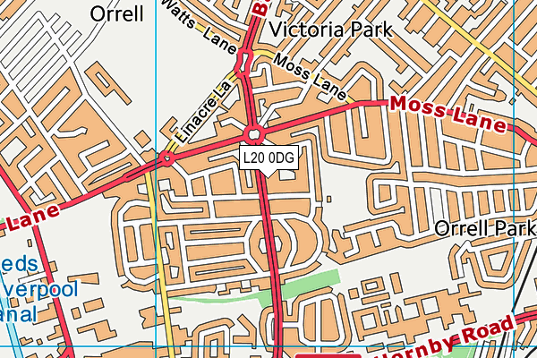 L20 0DG map - OS VectorMap District (Ordnance Survey)