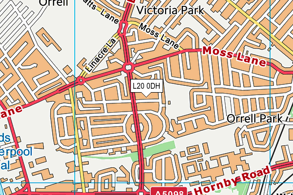 L20 0DH map - OS VectorMap District (Ordnance Survey)