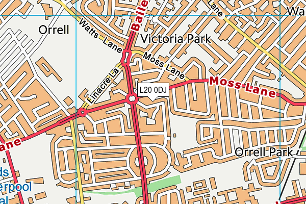 L20 0DJ map - OS VectorMap District (Ordnance Survey)