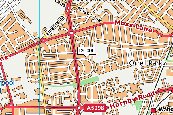 L20 0DL map - OS VectorMap District (Ordnance Survey)