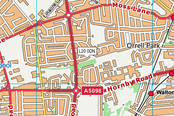 L20 0DN map - OS VectorMap District (Ordnance Survey)