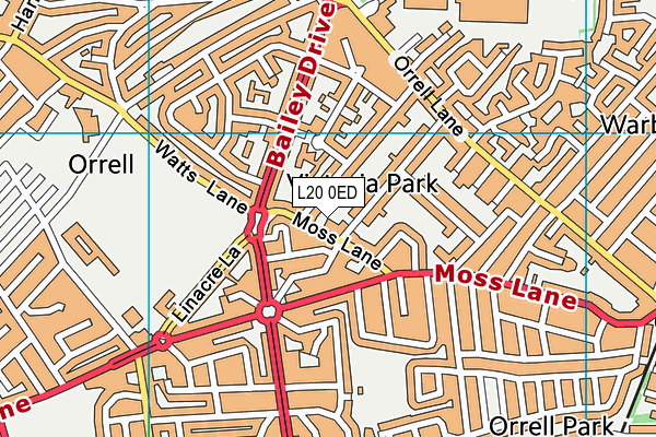 L20 0ED map - OS VectorMap District (Ordnance Survey)