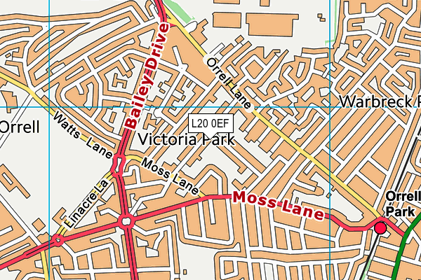 L20 0EF map - OS VectorMap District (Ordnance Survey)
