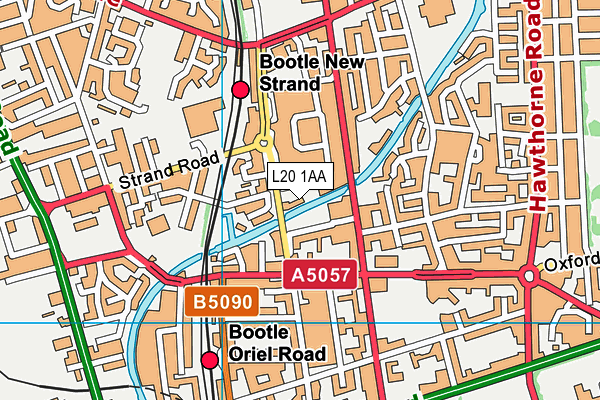 L20 1AA map - OS VectorMap District (Ordnance Survey)