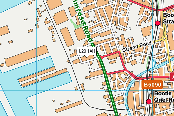 L20 1AH map - OS VectorMap District (Ordnance Survey)