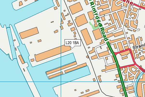 L20 1BA map - OS VectorMap District (Ordnance Survey)
