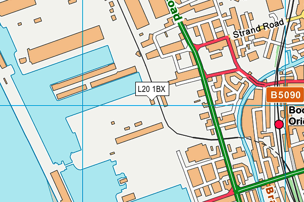 L20 1BX map - OS VectorMap District (Ordnance Survey)