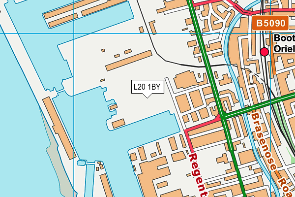 L20 1BY map - OS VectorMap District (Ordnance Survey)