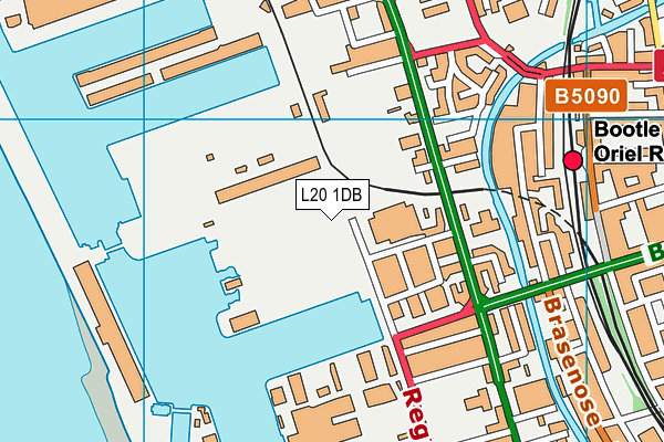 L20 1DB map - OS VectorMap District (Ordnance Survey)