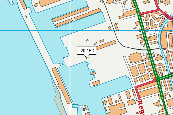 L20 1ED map - OS VectorMap District (Ordnance Survey)