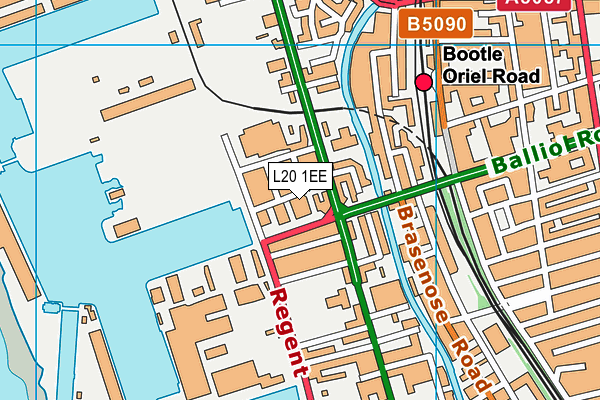 L20 1EE map - OS VectorMap District (Ordnance Survey)
