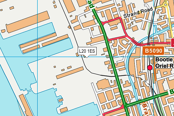L20 1ES map - OS VectorMap District (Ordnance Survey)