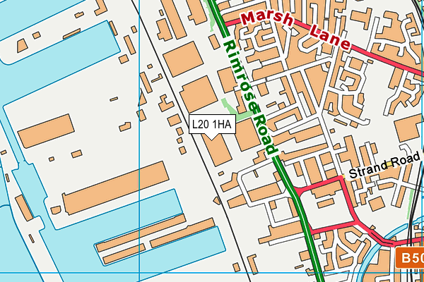 L20 1HA map - OS VectorMap District (Ordnance Survey)