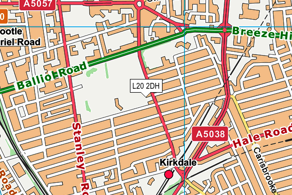 L20 2DH map - OS VectorMap District (Ordnance Survey)