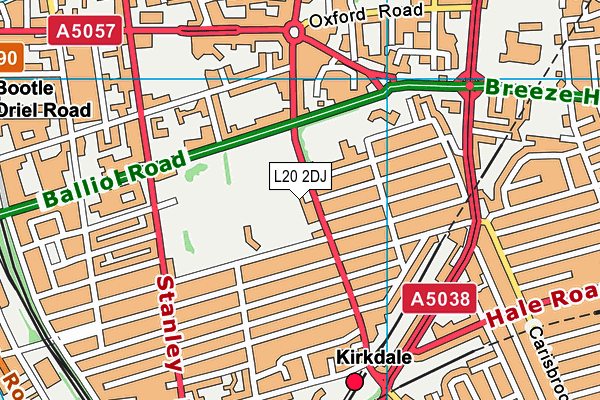 L20 2DJ map - OS VectorMap District (Ordnance Survey)