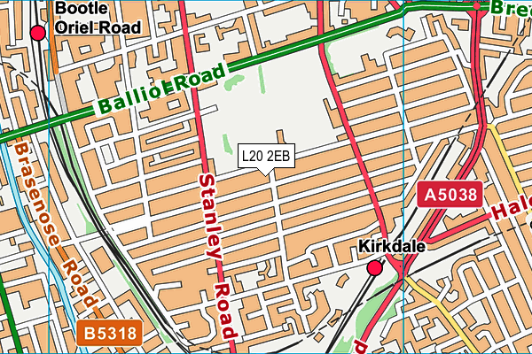 L20 2EB map - OS VectorMap District (Ordnance Survey)