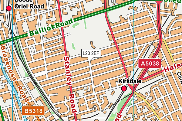 L20 2EF map - OS VectorMap District (Ordnance Survey)