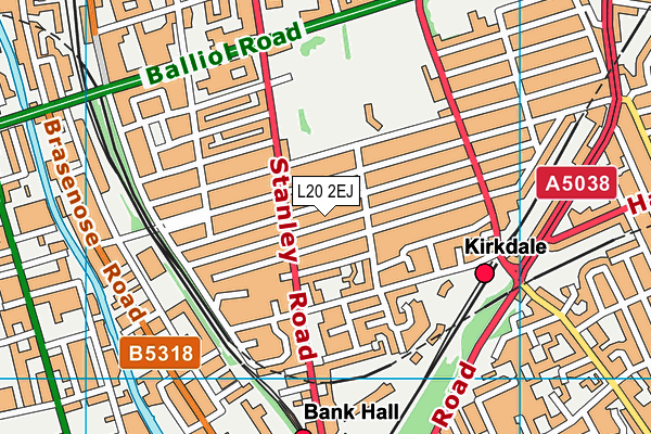 L20 2EJ map - OS VectorMap District (Ordnance Survey)