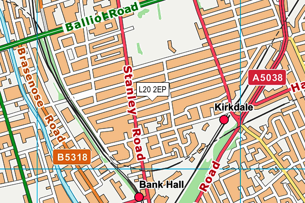 L20 2EP map - OS VectorMap District (Ordnance Survey)