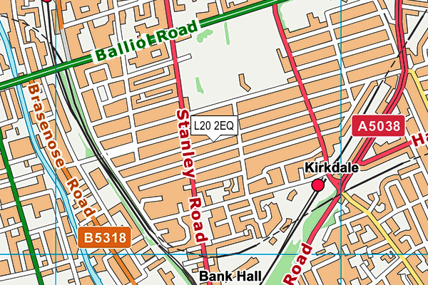 L20 2EQ map - OS VectorMap District (Ordnance Survey)