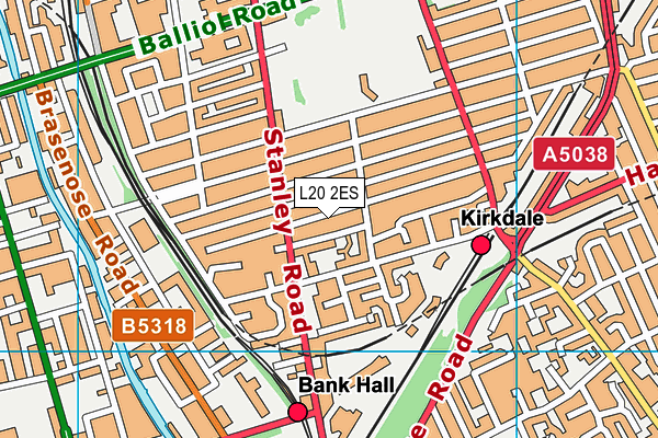 L20 2ES map - OS VectorMap District (Ordnance Survey)