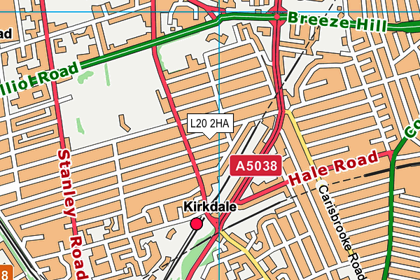 L20 2HA map - OS VectorMap District (Ordnance Survey)