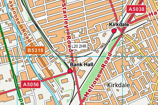 L20 2HR map - OS VectorMap District (Ordnance Survey)