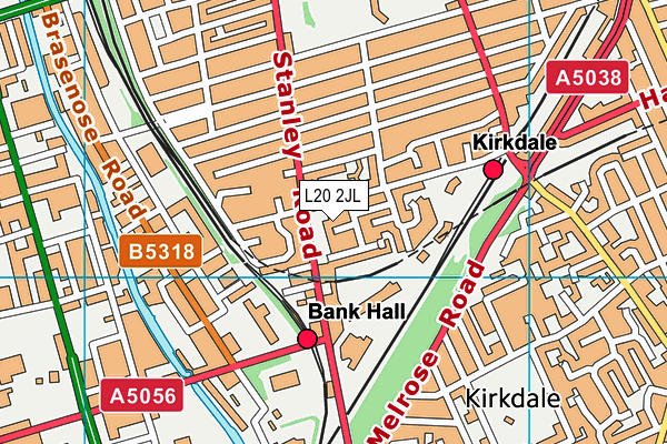 L20 2JL map - OS VectorMap District (Ordnance Survey)