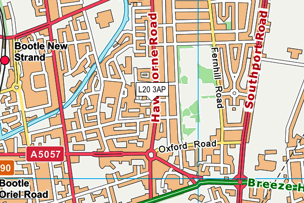 L20 3AP map - OS VectorMap District (Ordnance Survey)