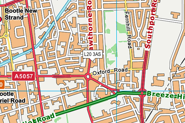 L20 3AS map - OS VectorMap District (Ordnance Survey)