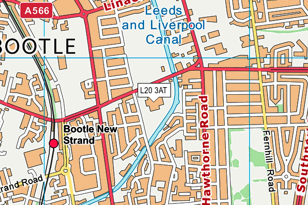 L20 3AT map - OS VectorMap District (Ordnance Survey)